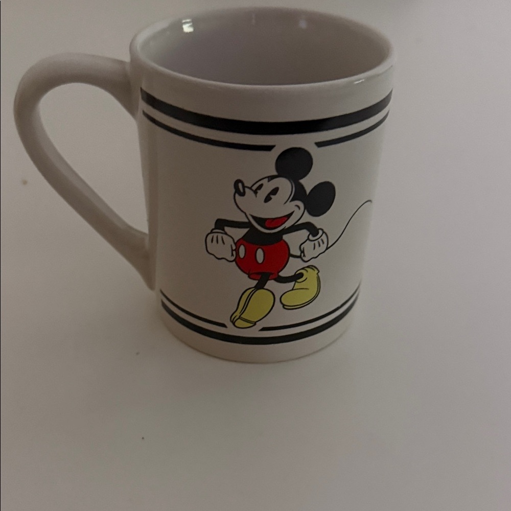 Gibson Vintage Mickey Mouse Ceramic Mug - White and Black